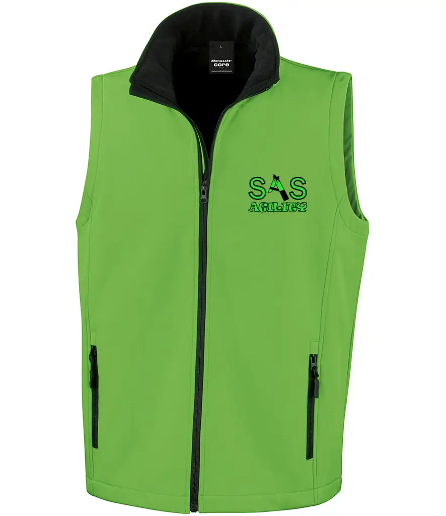 SAS Agility Soft Shell Gilet - Green or Black