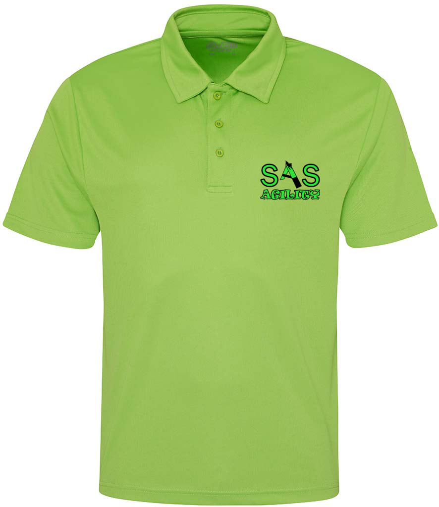 SAS Agility Polo Top in Green or Black - Polyester