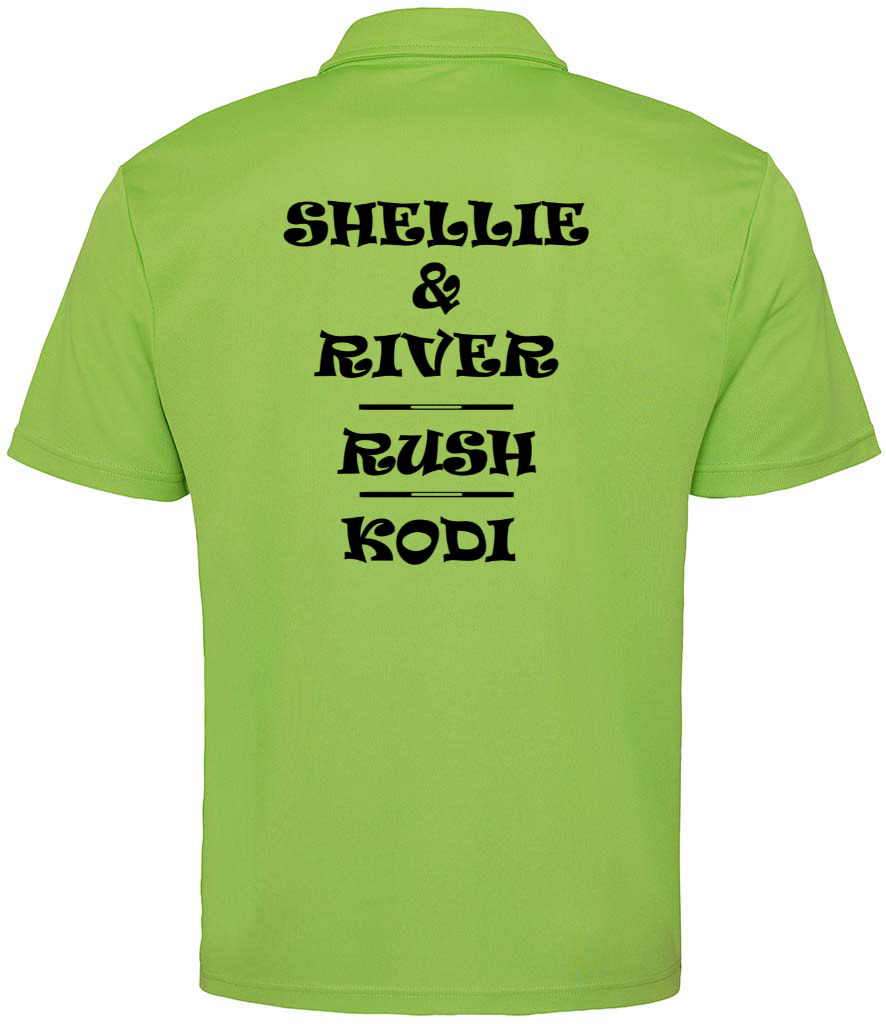 SAS Agility Polo Top in Green or Black - Polyester - Image 3