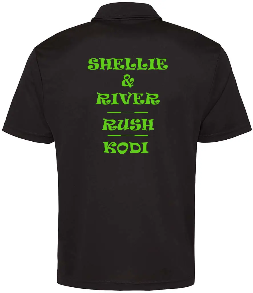 SAS Agility Kids Polo Top in Black or Green - Polyester - Image 3