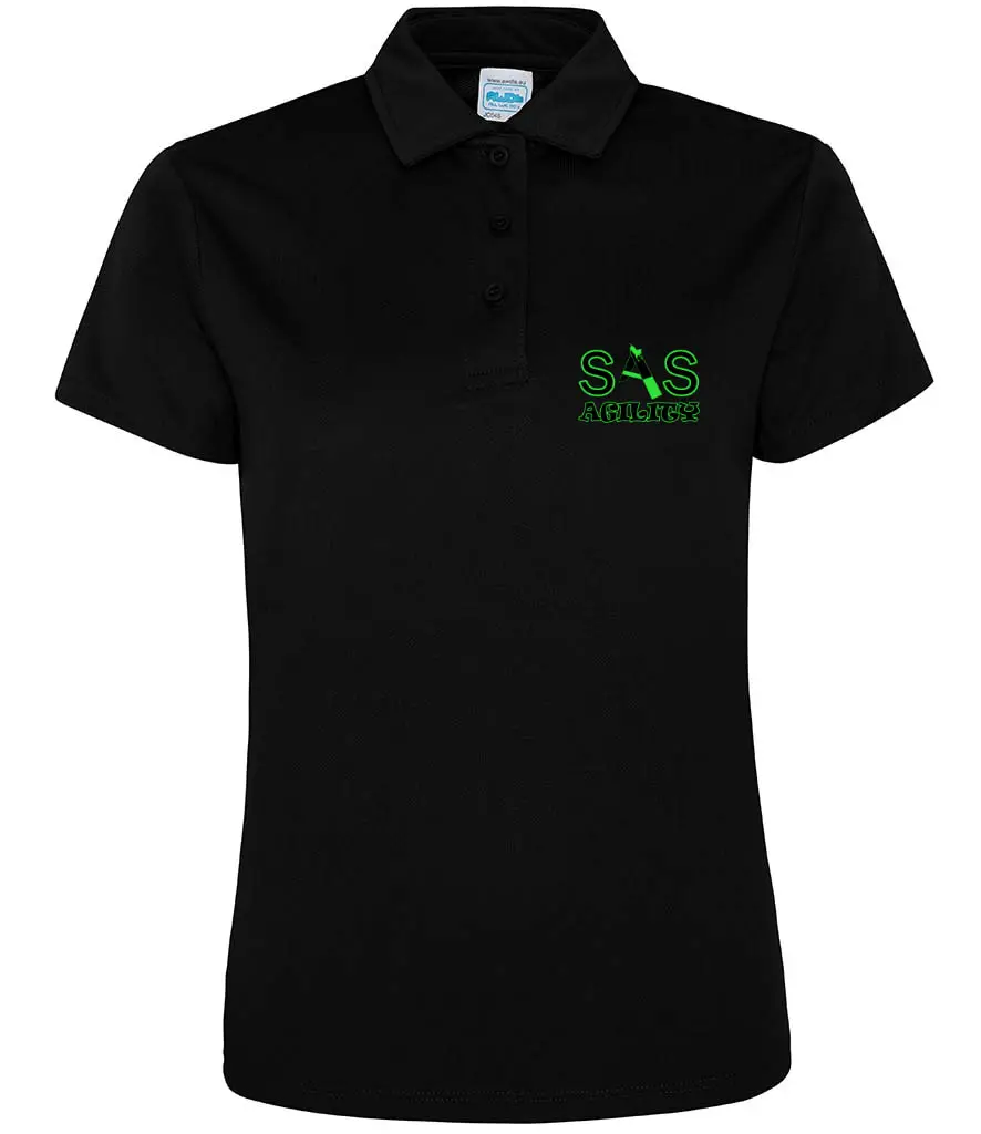 SAS Agility Ladies Polo Top in Black - Polyester
