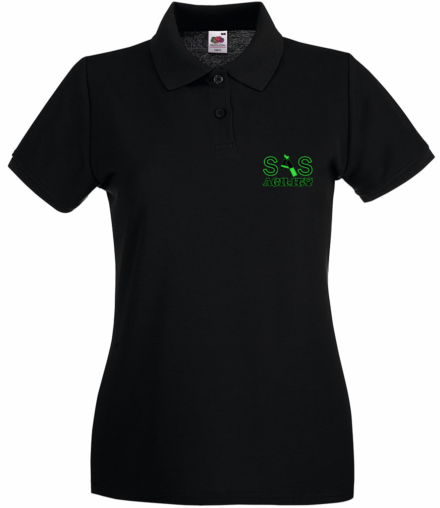 SAS Agility Ladies Polo Top in Black - Cotton
