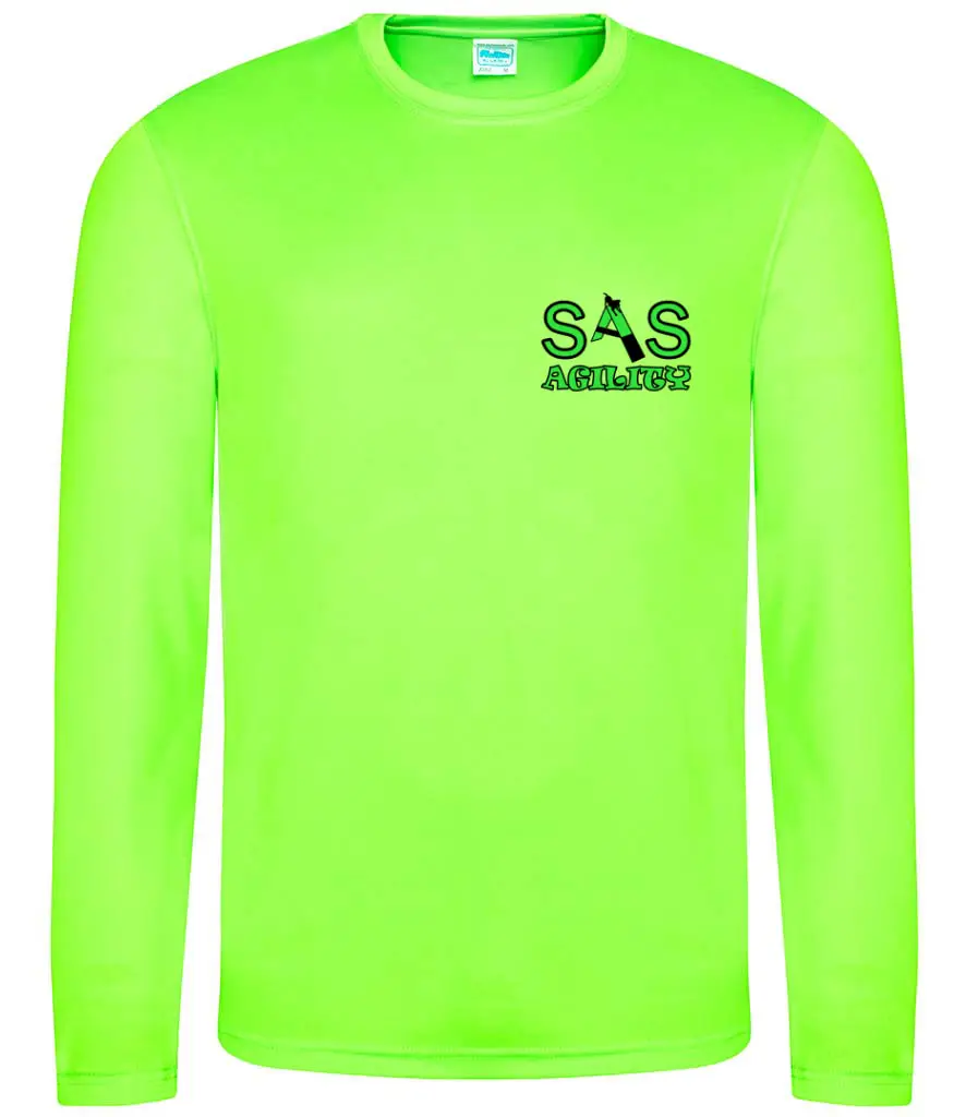 SAS Agility Long Sleeved T-Shirt in Black or Green - Polyester - Image 4