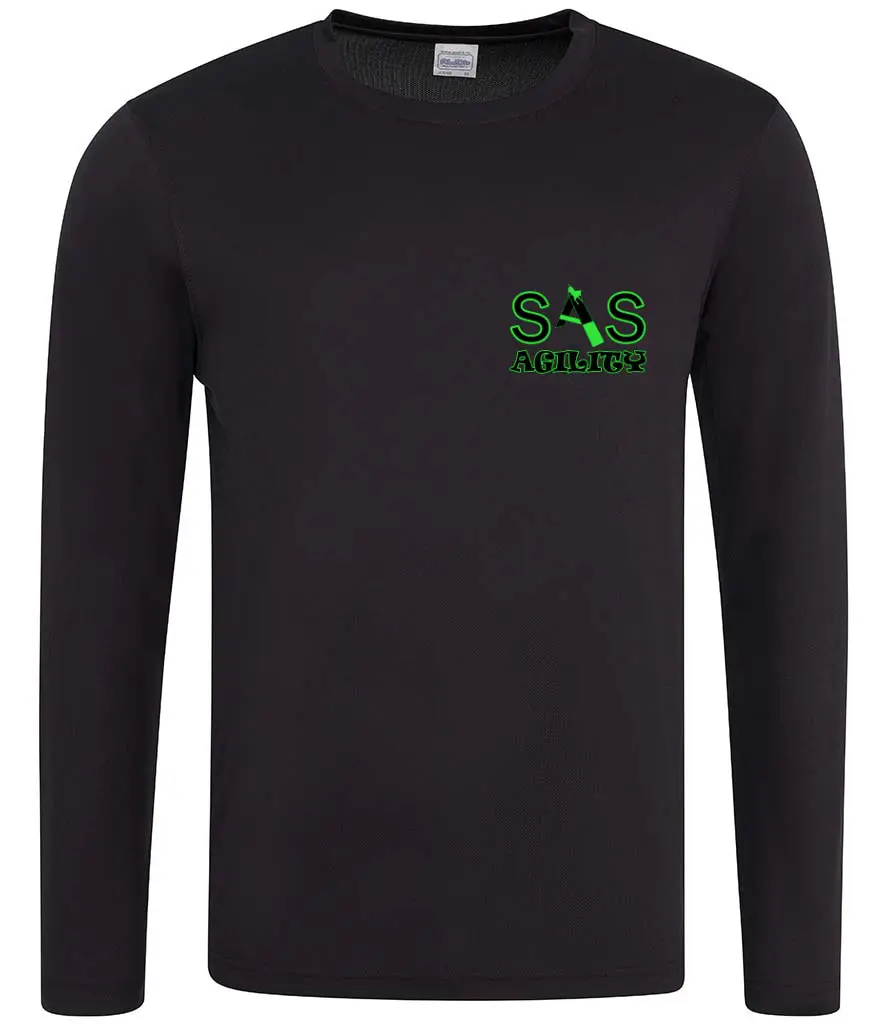 SAS Agility Ladies Long Sleeved T-Shirt in Black - Polyester