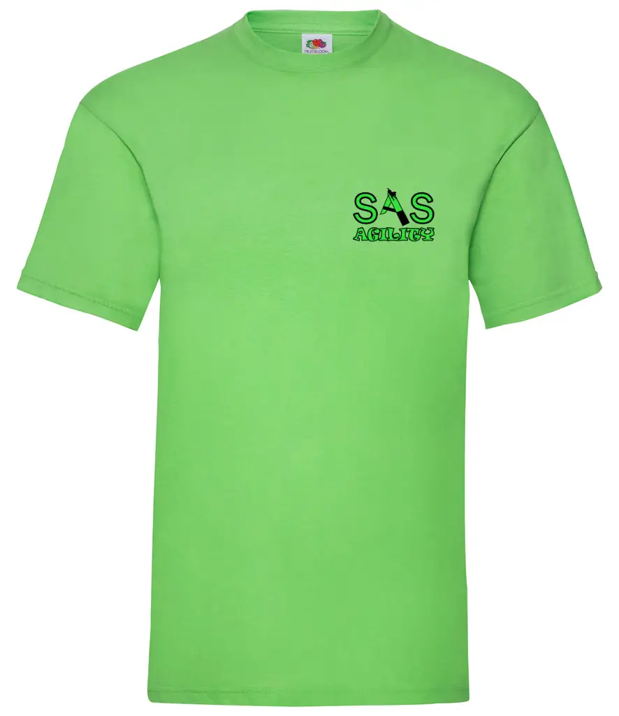 SAS Agility Kids Short Sleeved T-Shirt in Green or Black - Cotton