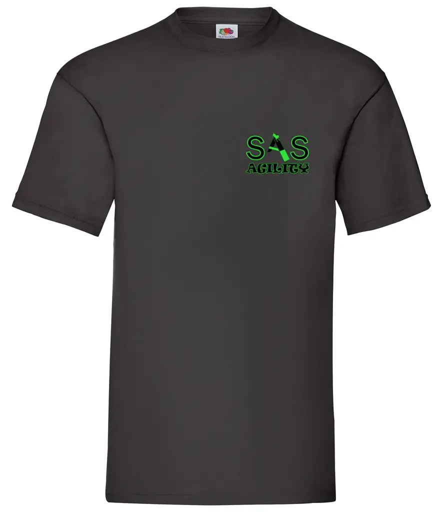 SAS Agility Kids Short Sleeved T-Shirt in Green or Black - Cotton - Image 4