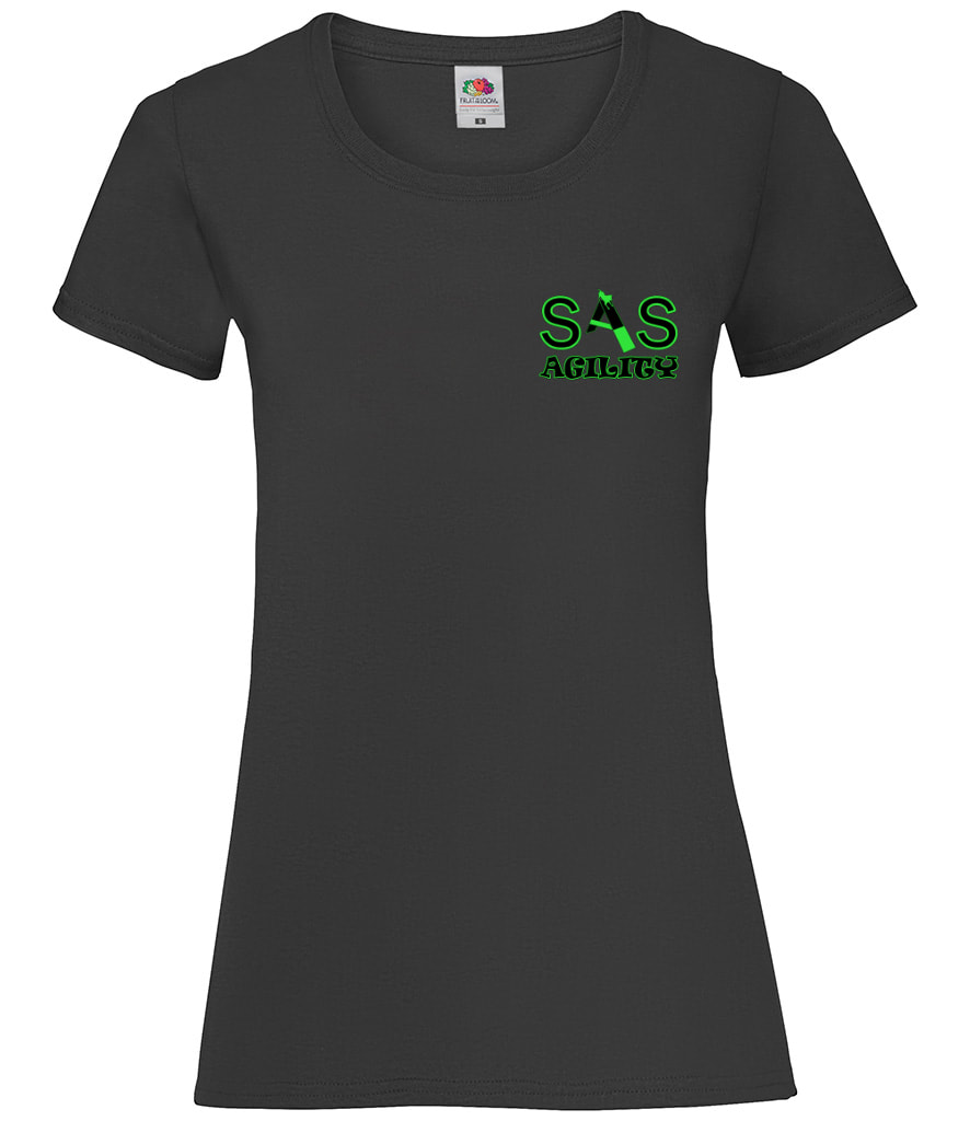 SAS Agility Ladies Short Sleeved T-Shirt in Black - Cotton