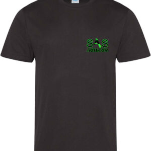 SAS Agility Kids Short Sleeved T-Shirt in Black or Lime - Polyester