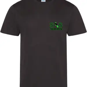SAS Agility Kids Short Sleeved T-Shirt in Black or Lime - Polyester