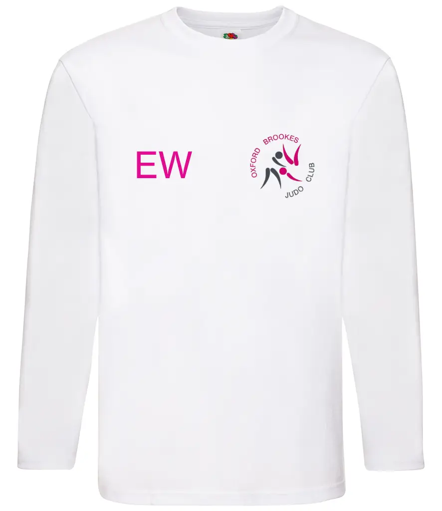 Oxford Brookes Judo Club Long Sleeved T-Shirt in White - Image 2