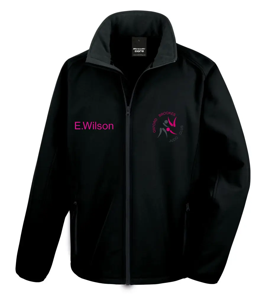 Oxford Brookes Judo Club Ladies Softshell Jacket in Black