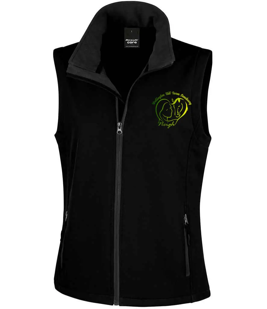 Neigh Ladies Soft Shell Bodywarmer - Black or Purple - Image 2